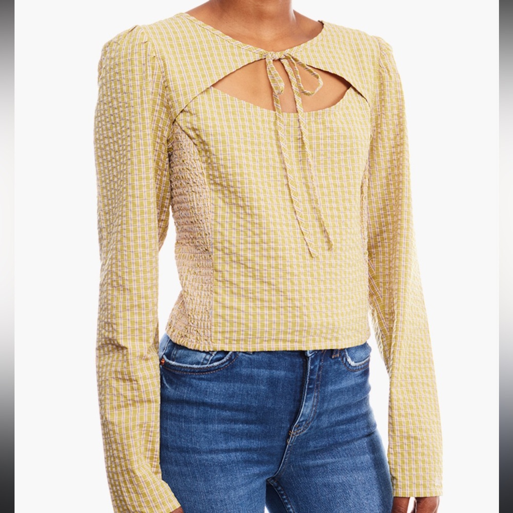 Levi's Phoenix Yellow Plaid Top